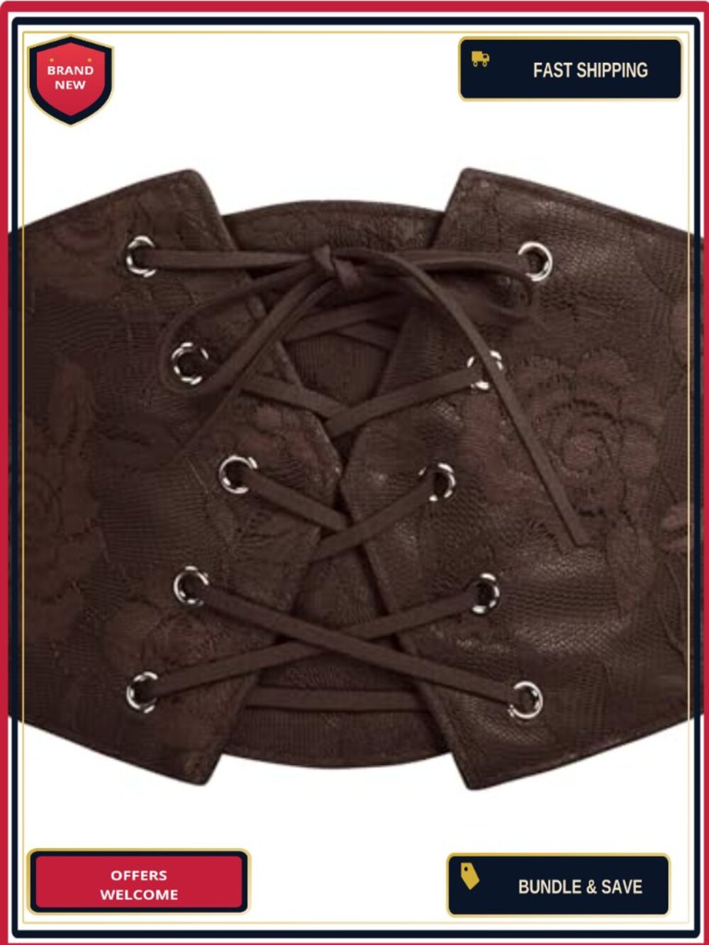Renaissance Corset Belt Elastic Wide Waist Lace-Up Steampunk